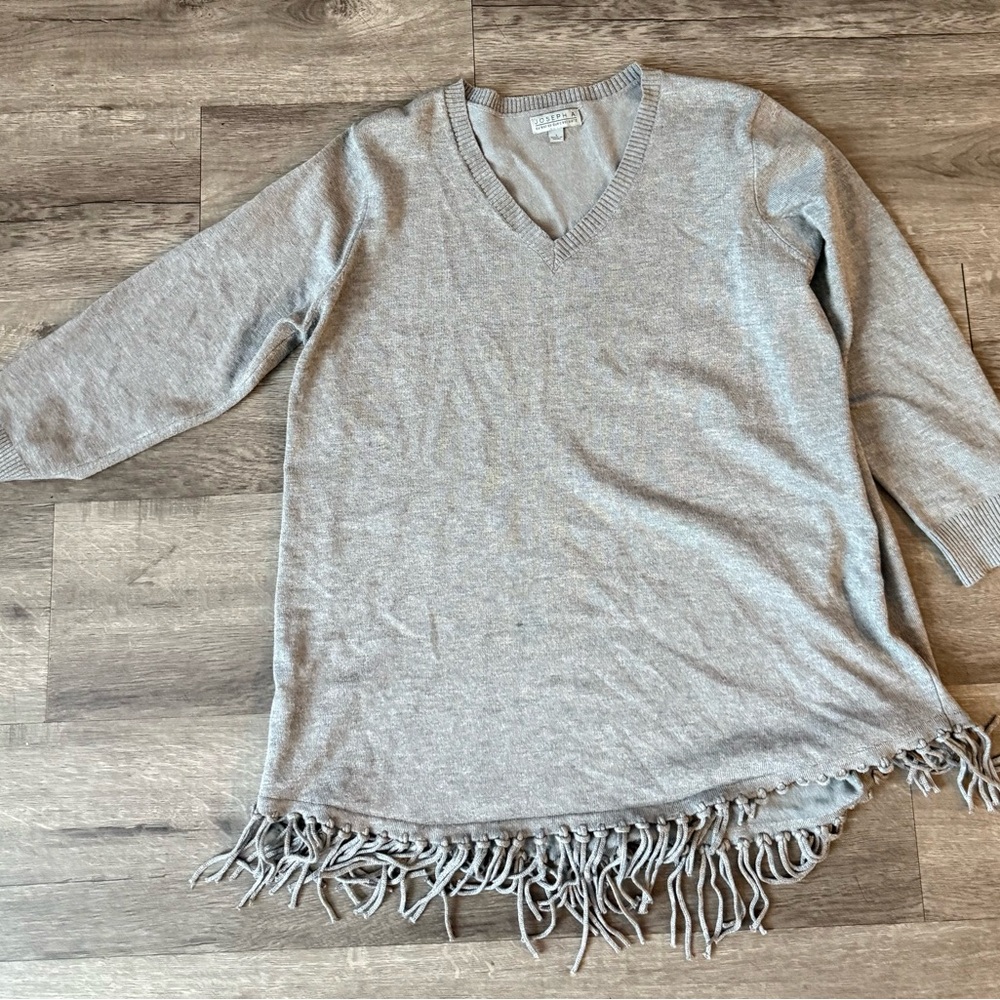 Gray Fringe Sweater Josepha  size L